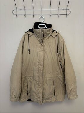 Beige men’s  Hooded Winter Jacket